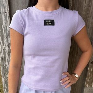 Lulu Mac Lavender Baby Doll Short Sleeve Top